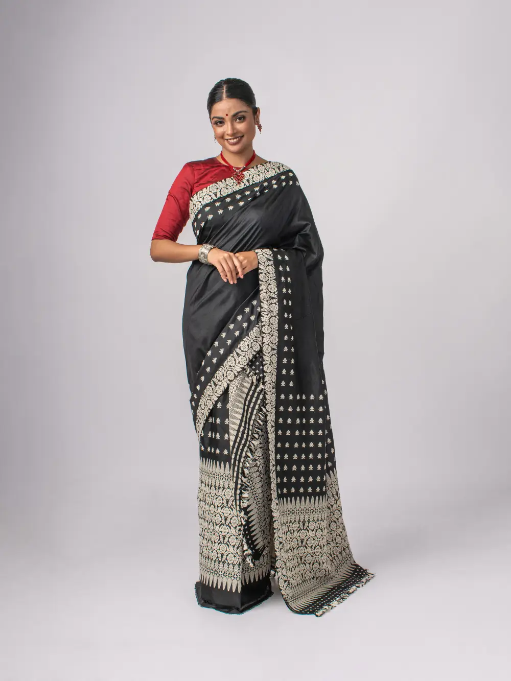 Assam Mulberry Silk (Pat) Sador Mekhela