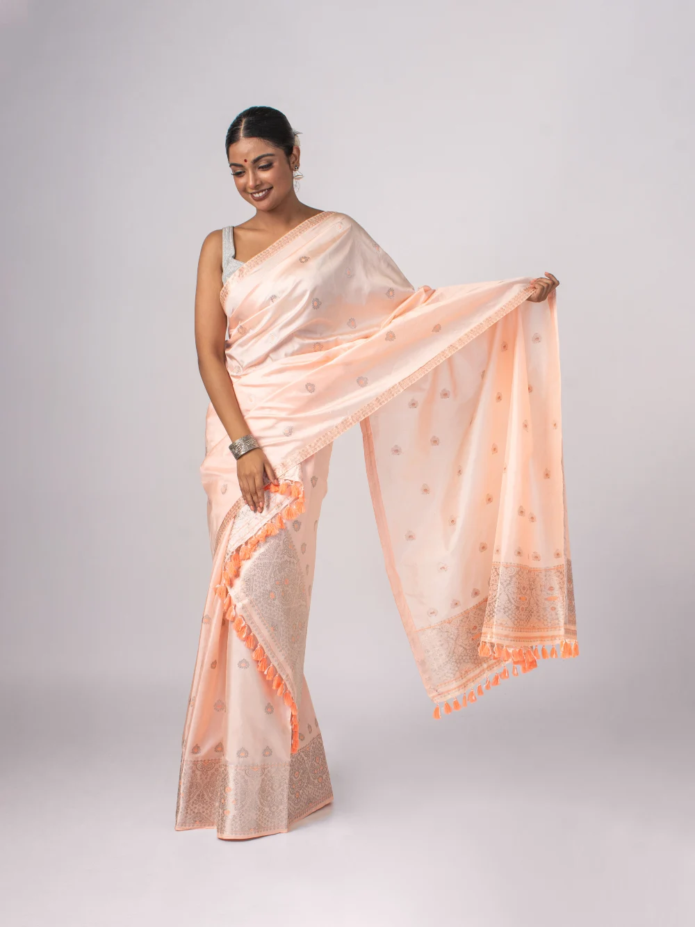 Assam Mulberry Silk (Pat) Sador Mekhela