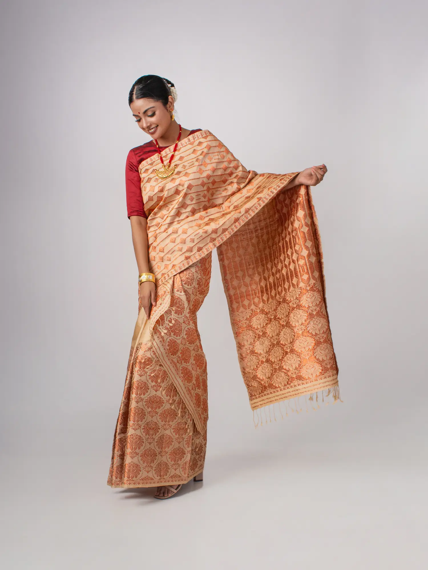 Premium Tussar Silk Sador Mekhela – Assam Silk Saree Online