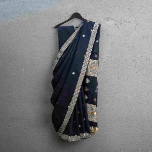 Raw Silk Cotton Saree – Twilight Gild