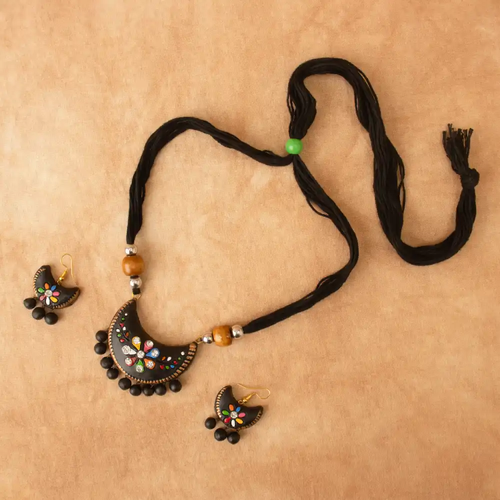 Terrabena Terracotta Necklace Set – Handcrafted Jewellery Online